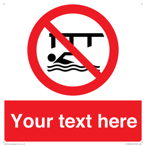 Custom Do not swim in the vicinity of piers